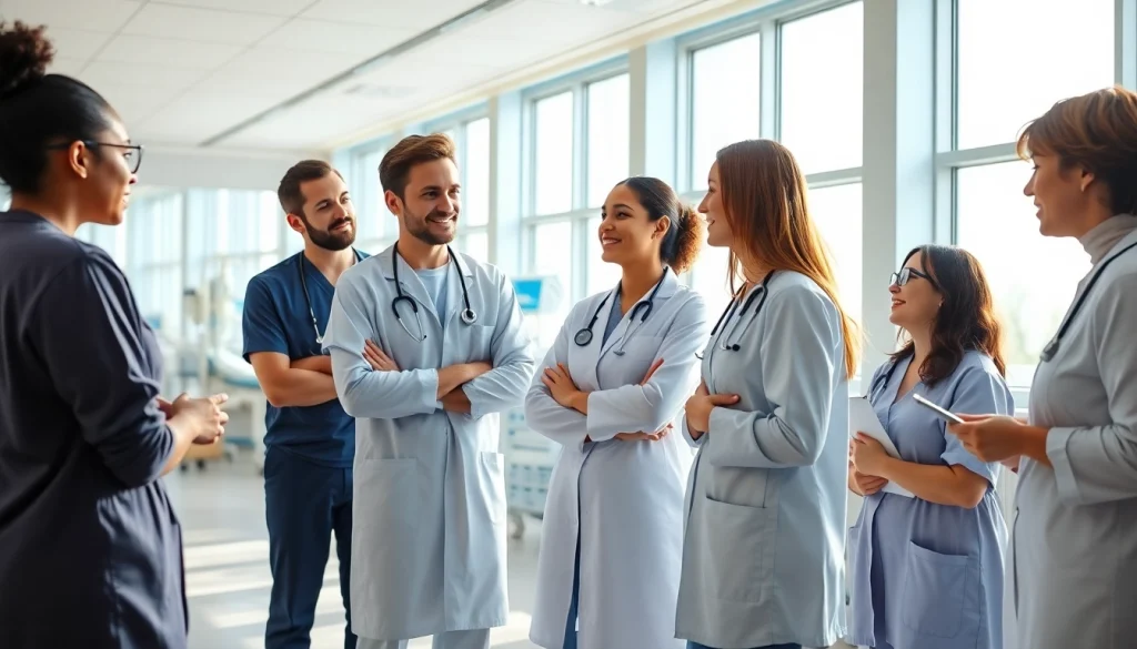 Healthcare professionals collaborating at https://tweestedenziekenhuis.nl emphasizing teamwork in patient care.