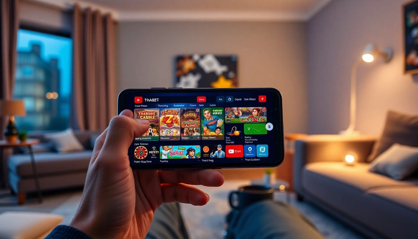 Experience the thrill of online betting with THABET at https://tha-bet.pro/, featuring engaging gaming options on a smartphone.