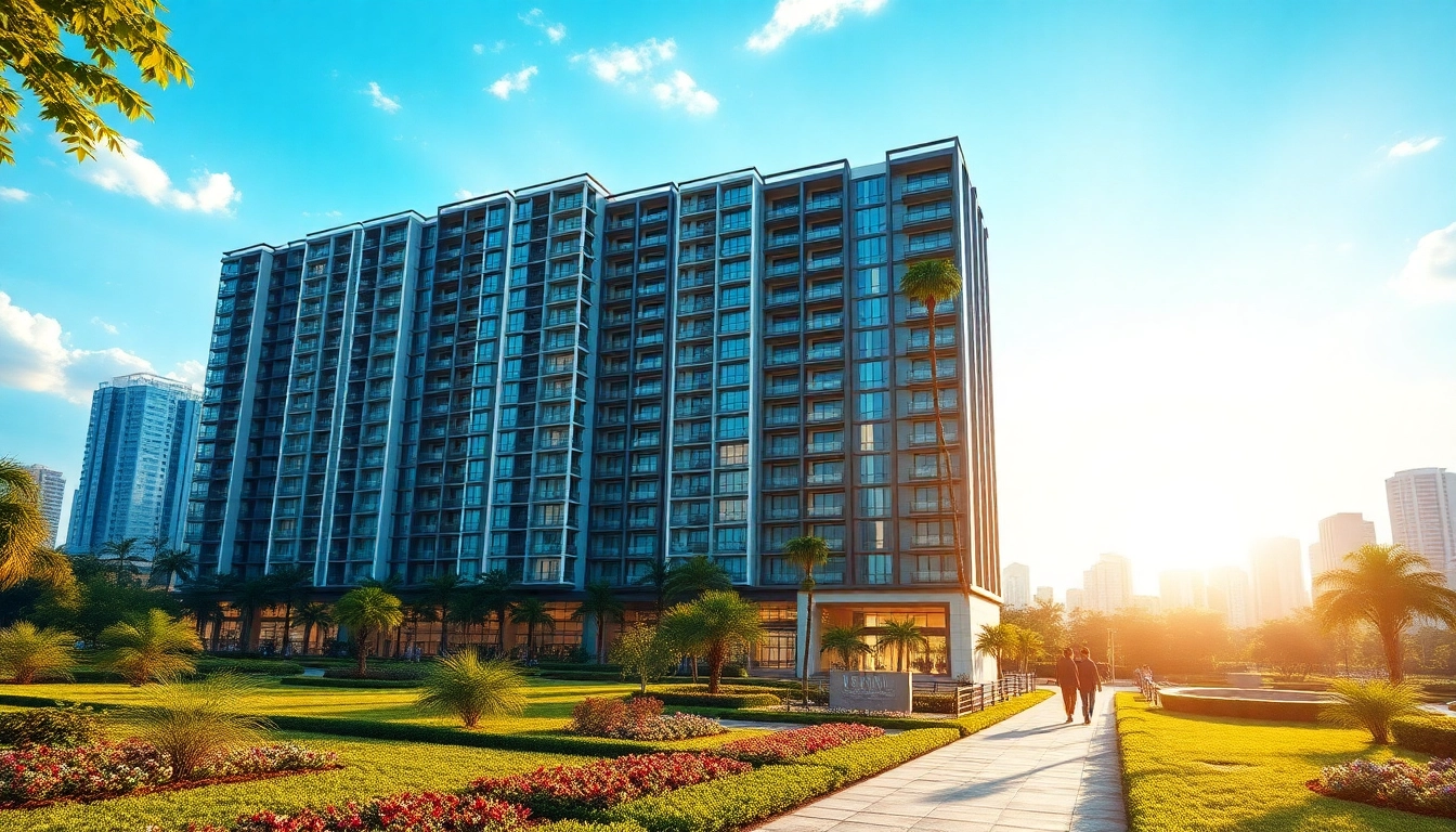 Prominent view of tampines st 95 ec luxury executive condominium amidst lush landscaping.