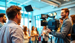 Capture of a team by a Video Production Company Calgary creating engaging corporate content.