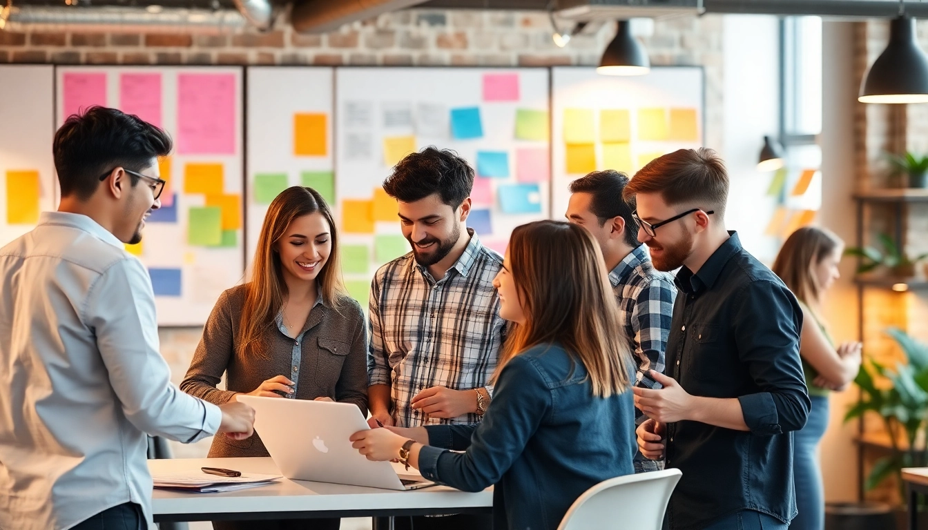 Engaged team at Agency fostering creativity in a collaborative workspace.