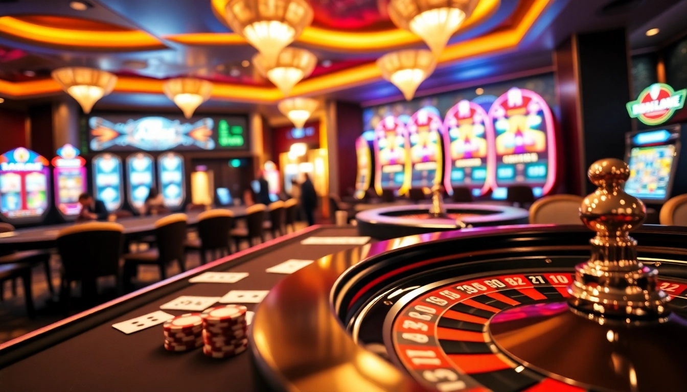 Experience the thrill of gambling at u888.com with vibrant casino tables and high-tech gaming interfaces.