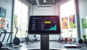 Calculate your metabolic age calculator results with an interactive tool in a bright gym setting.