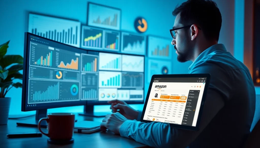 Maximize sales with an Amazon repricing tool, showcasing inventory analysis and performance metrics.