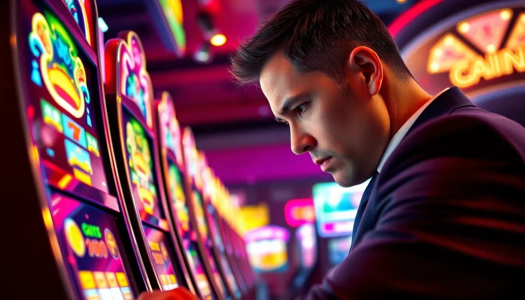 Mainkan slot deposit 1000 dalam suasana kasino yang ceria dan bersemangat.