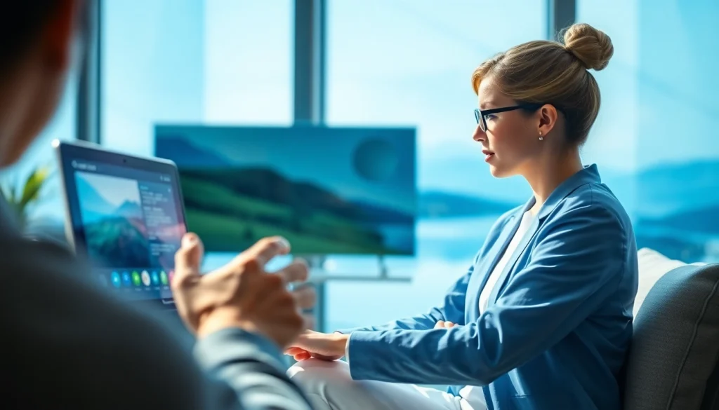 Engage with an AI Therapist for mental health support in a calming digital environment.