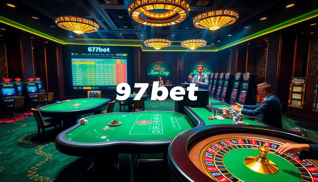 Players enjoying the thrill of betting at 67bet's exciting online casino platform, featuring vibrant gaming elements.