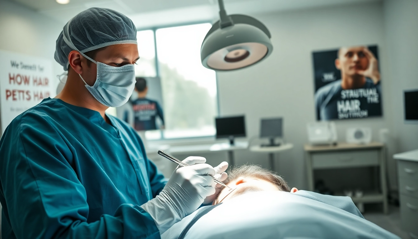 Professional hair transplant surgery in London showcasing expert techniques and care.