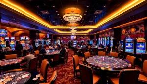 Explore the best csgo gambling sites with vibrant casino gaming tables and an engaging atmosphere.