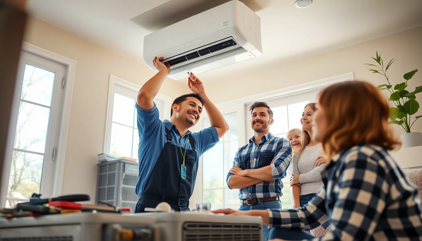 Technicians performing HVAC installation in Patterson NY, showcasing expertise and care for homeowners.