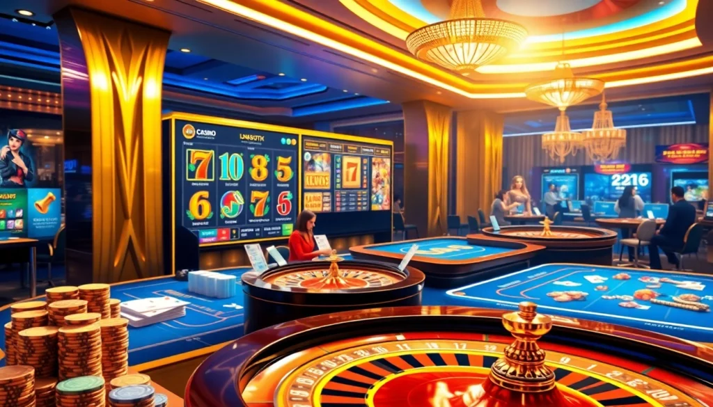 Experience excitement at https://32win11.net/ with vibrant casino games, cards, and chips in a luxurious environment.