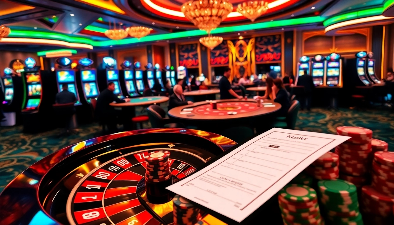 Gameplay at 88i casino featuring poker tables and vibrant slot machines.