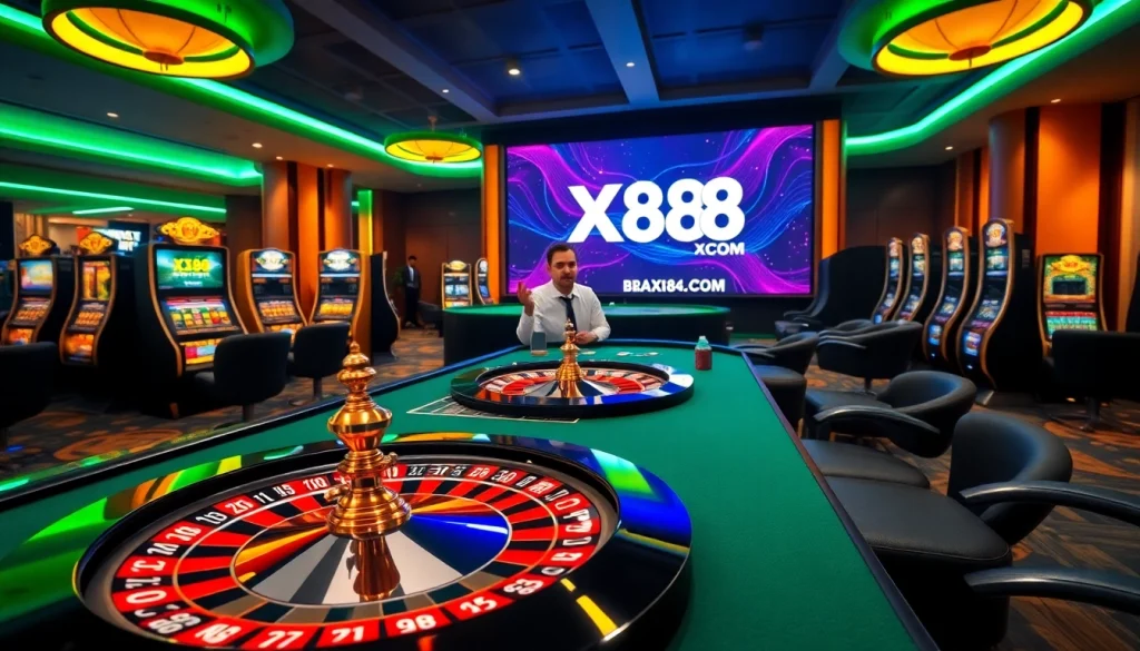Experience luxury gaming at XX88 COM with vibrant roulette and poker action.