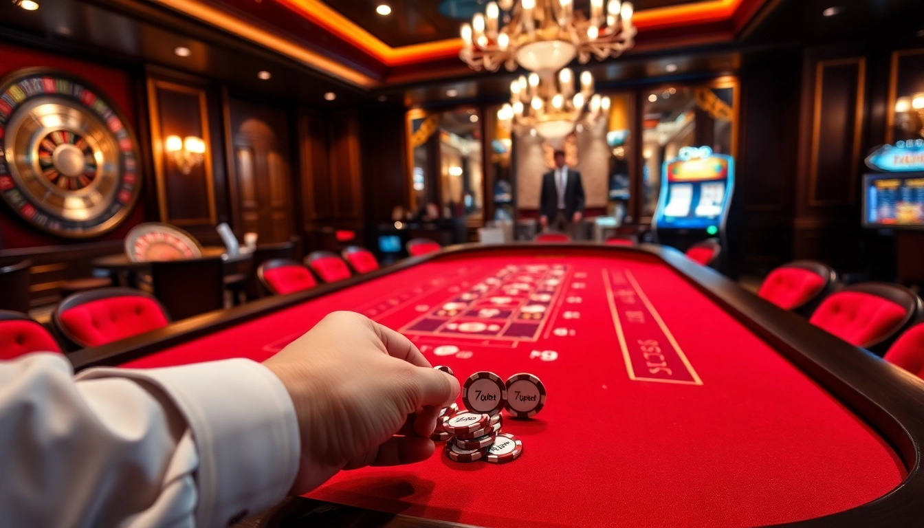 Experience the excitement of betting at 7upbet with professional casino elements and luxury ambiance.