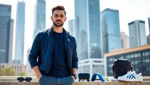 Verken de lifestyle-inhoud op https://menlife.be met een moderne man in een stedelijke omgeving.