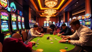 Experience the excitement of gambling at trang chủ nova88 with a high-stakes poker game scene.