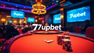 Experience the excitement of online gambling with 7upbet at a luxurious casino table.