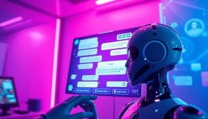 Interactive NSFW AI chatbot interface showcasing vibrant colors and engaging design.