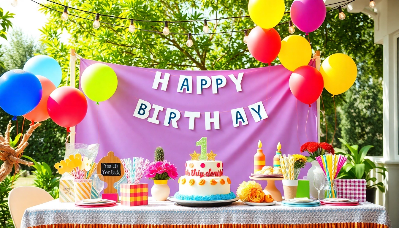 Celebrate a Customizable birthday party with colorful decorations and personalized elements for an energetic atmosphere.