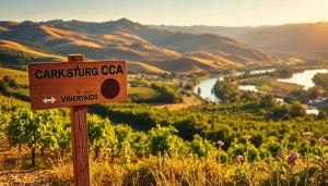 Discover charming Carksburg CA with rolling hills and lush vineyards in a scenic landscape.