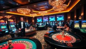 SODO66VN immersive gaming experience with roulette and slot machines highlighting thrilling casino action.