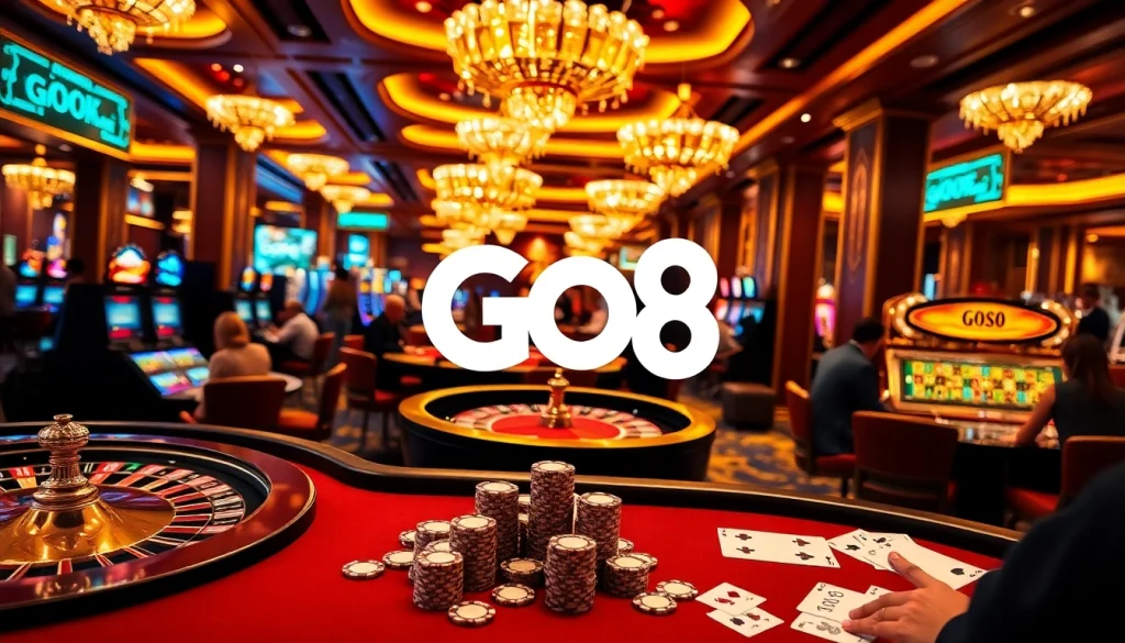 Experience the thrill of GO8 games with vibrant casino action and gambling excitement.