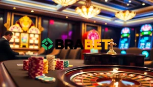 Experience thrilling poker games with BRABET in a vibrant casino atmosphere.