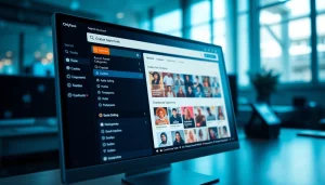 OnlyFans account search engine interface showcasing user-friendly features and vibrant profile categories.