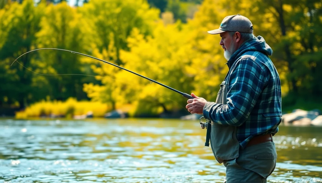Engaging fly fishing lessons near me with a skilled instructor in a beautiful outdoor setting.