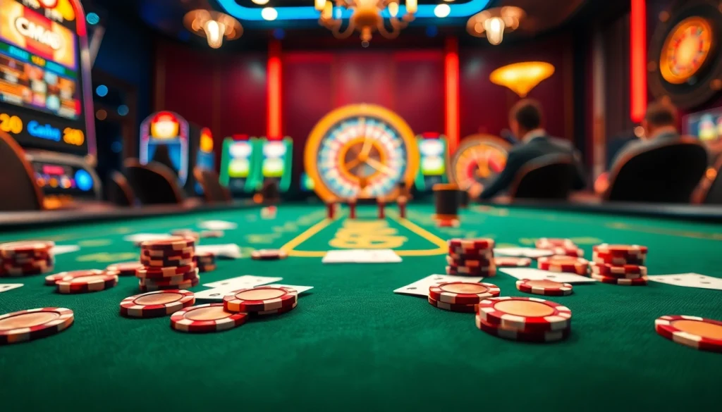 Witness CM88 players strategizing at an upscale casino, surrounded by poker chips and roulette wheels.