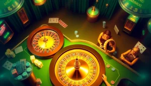 Engaging players in the vibrant Tool xổ số siêu tốc casino environment featuring a luxurious gaming table.