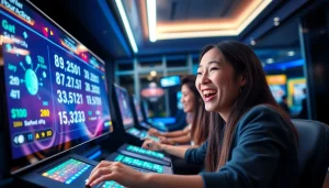 Adegan menarik seorang pemain yang menikmati Sumo Togel di ruang permainan online modern.