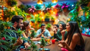 Meilleurs Clubs Cannabis Madrid avec des membres se détendant dans une ambiance chaleureuse.