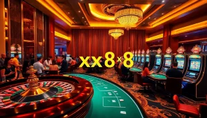 Experience high-energy gambling at xx88 with poker tables, slot machines, and roulette excitement.