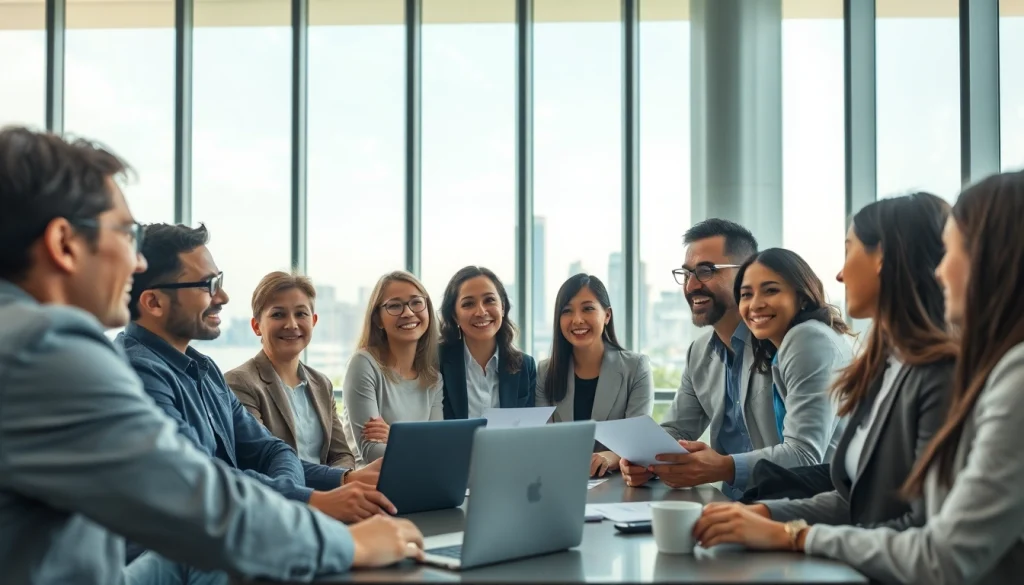 Engaging business growth insights discussed in a dynamic office environment.