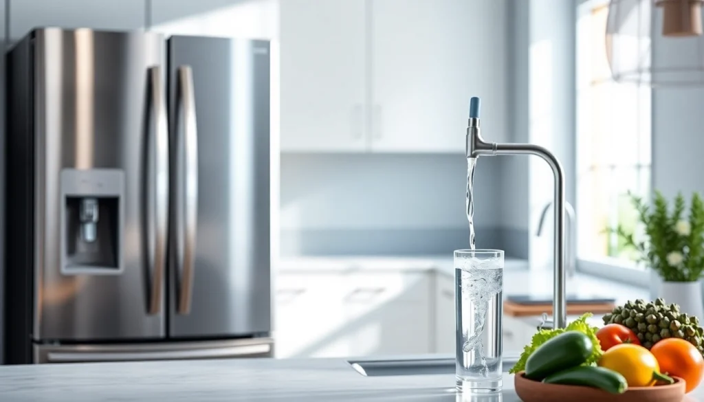 Waterdrop 4396841 Replacement for Everydrop® Filter 3 showcased in a bright kitchen with fresh produce.