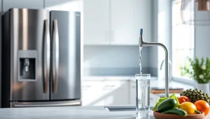 Waterdrop 4396841 Replacement for Everydrop® Filter 3 showcased in a bright kitchen with fresh produce.