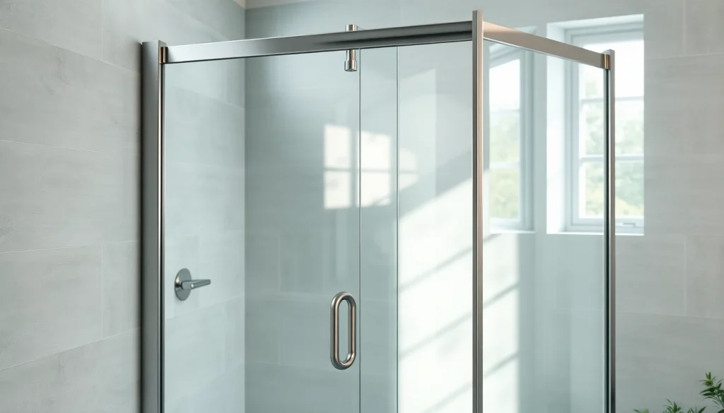 Stylish shower doors UK enhancing a contemporary bathroom aesthetic with sleek glass.