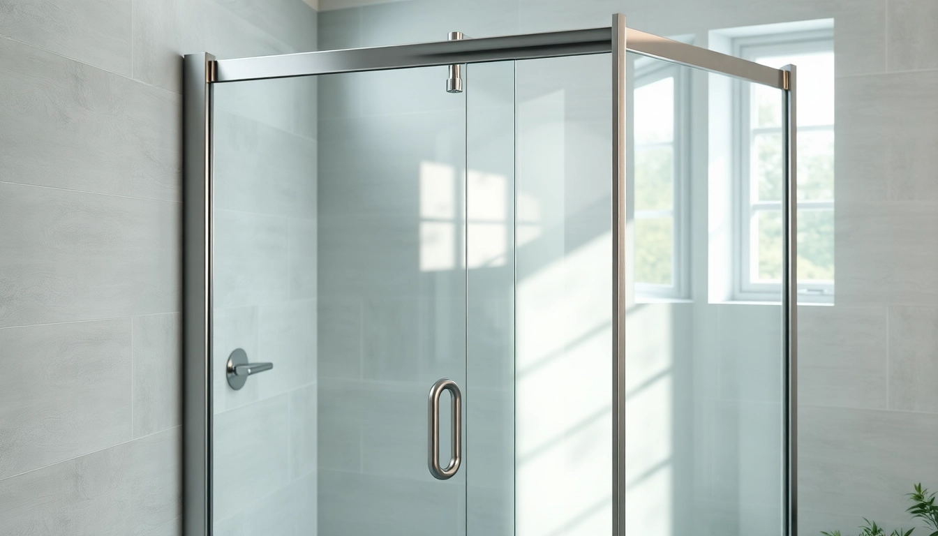 Stylish shower doors UK enhancing a contemporary bathroom aesthetic with sleek glass.