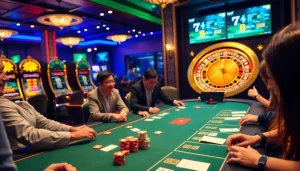 Engaging casino atmosphere with poker games, highlighting the hidden wiki.