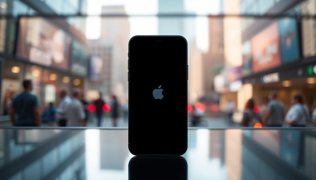 Visualizar el iPhone 16e precio con diseño moderno y elegante sobre fondo urbano.