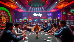 Engage in thrilling gameplay at rikvip with vibrant casino tables and exciting slot machines.