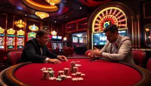 Engaging poker game scene at nhà cái PS99, showcasing vibrant chips and an immersive casino atmosphere.