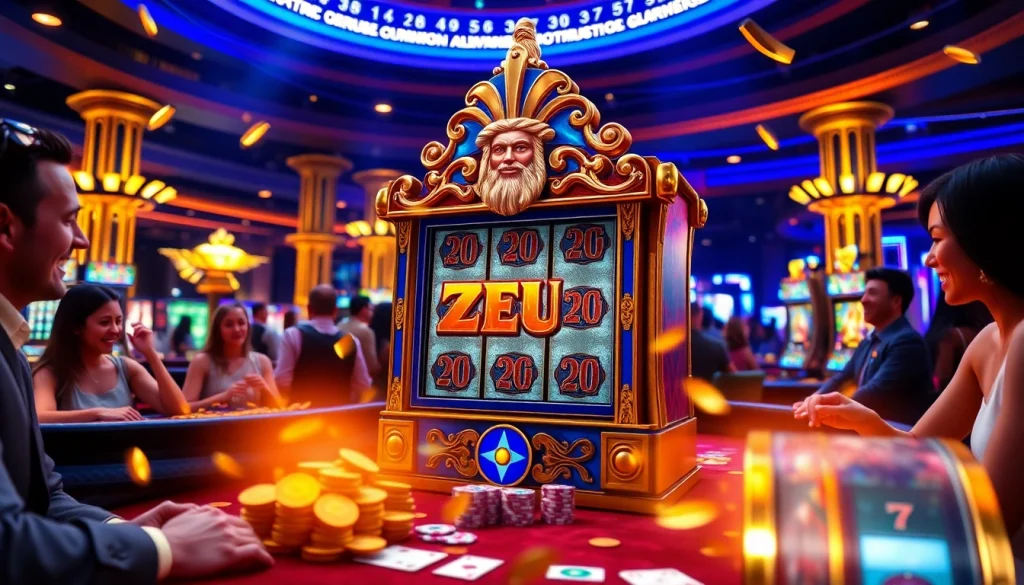 Engaging scene showcasing slot zeus with vibrant casino elements that inspire excitement and luck.