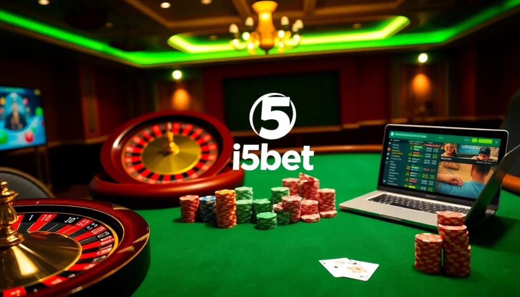 Experience the excitement of betting at nhà cái i5bet with luxury casino elements in view.