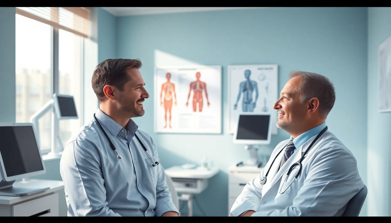 現代的な医療クリニックで親しみやすい医師と相談する包茎手術のおすすめ。