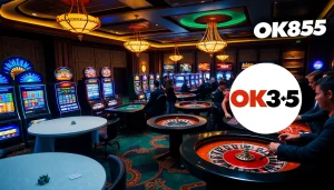 High-stakes gaming with players enjoying tables at OK365 casino.