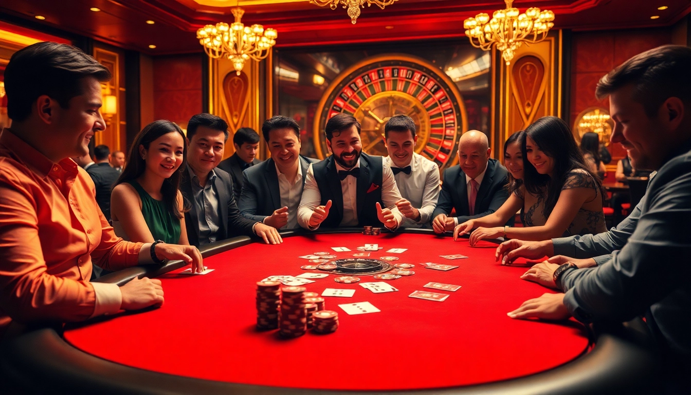 The hidden wiki current status illustrated through an exciting high-stakes poker game in a luxurious casino.