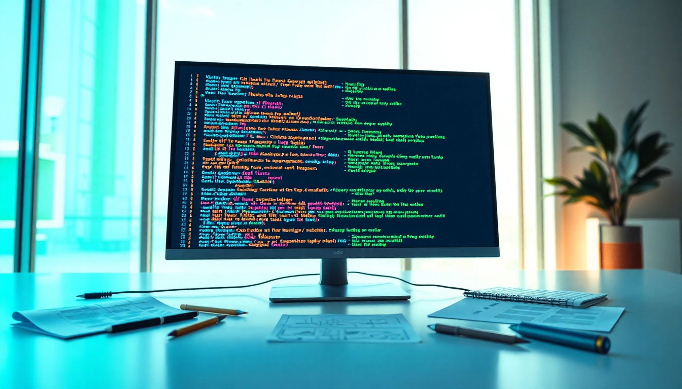 Analyze meta tags on a digital workspace, showcasing coding and design with vibrant colors.
