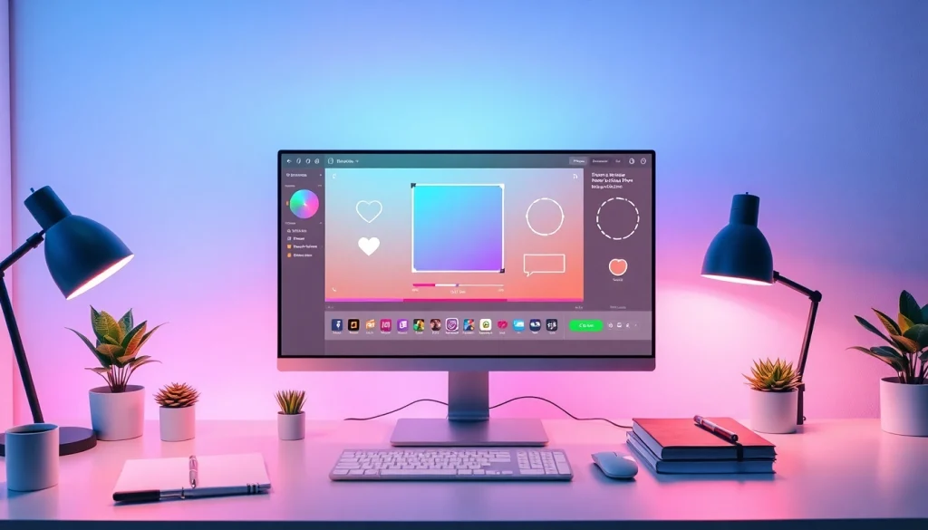 Crop image tool displayed on a modern computer screen in a bright workspace.
